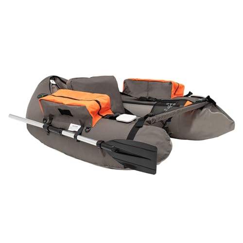 FXEIPOL Inflatable Fishing Boat 53.5 x 41.3 x 21In Outdoor Fishing Boat Portable Boat Raft with Hand Air Pump Fishing Boat for Fishing, Rafting, Exploring