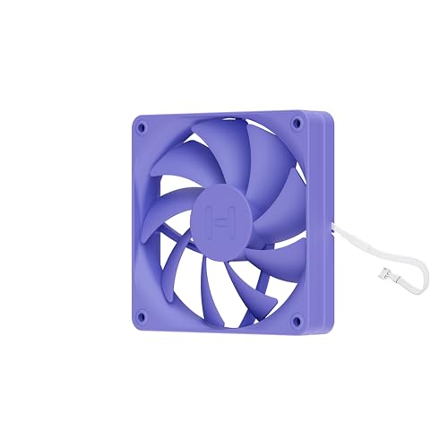 Image of Hyte Flow FA12 120mm PC Case Fans 4-Pack, High Performance, Low Noise, 1500 RPM, 4-Pin PWM, Fluid Dynamic Bearing - Taro Milk (Purple)