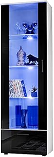 Tall Display Cabinet Modern Design Front Transparent Glass (T40-192cm / WWW)