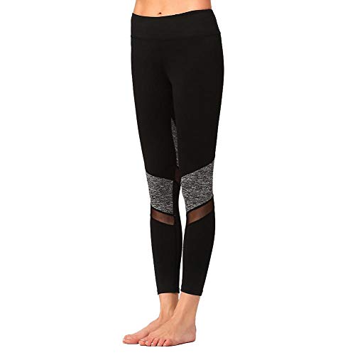 Wodend - Leggings para Mujer, Malla, elásticos, Pantalones de Fitness, Yoga, para Entrenamiento, Gimnasio, Fitness, s