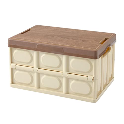 Caisson de transport compact 55L pliable à couvercle en bois robuste - 2