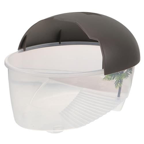 BESPORTBLE Tanque de cría de terrario Reptiles terrarios para Reptiles tortuguera boquillas alimentador Agua Acuario de Tanque de Tanque de con Plataforma el plastico