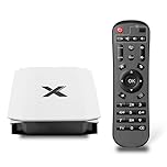Caixa multimédia Android TV; compatível com reprodução HD 4K, 4 GB de RAM 32 GB de ROM, HEVC MAIN10 H.265, entretenimento online, Smart TV Box 2,4 GHz/5 GHz banda dupla Wi-FI Bluetooth