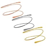 Hohopeti Brazaletes Metálicos Ajustables para Mujer, Pulseras de Brazo Superior en 3 Piezas (oro Rosa, Plata y Dorado), Diseño Espiral Minimalista, Joyas de Moda para Ocasiones Obsequios