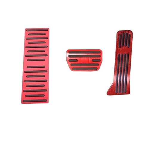 Kit de Repuesto para Pedales de Acelerador, Freno y reposamio de Coche, con Cubierta Antideslizante Decorativa para Volvo EX30 2024 2025 (3 Piezas Rojas).
