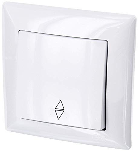 Unterputz Wechselschalter, Steckklemme, All-in-One, Serie G1 reinweiß