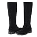 Shoe'N Tale Knee High Boots for Women Block Low Heel Stretchy Square Toe with Side Zipper Fall and Winter Fashion Comfortable Boots(10,Black)