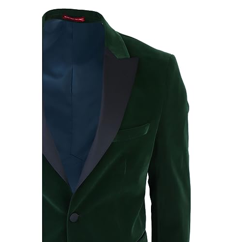 Mens Green Velvet Tuxedo Blazer Satin Peak Lapels Dinner Jacket Wedding Prom Black Tie4