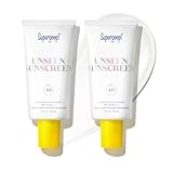 Supergoop! Unseen Sunscreen - SPF 40 - Invisible, Broad Spectrum Face Sunscreen + Makeup-Gripping Primer - Weightless, Scentless, Oil Free - For All Skin Types & Skin Tones - 1.7 fl oz - Pack of 2