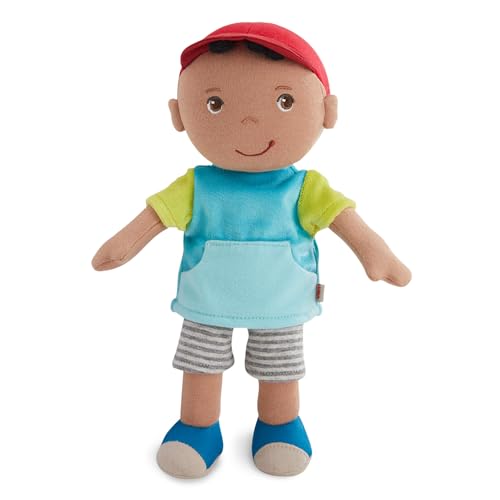 Image of HABA Snug Up Gabriel - 10 inch Soft Doll, Machine Washable Baby Boy Doll - Perfect Snuggly First Soft Toddler Plush Figure for 6 Months and Up