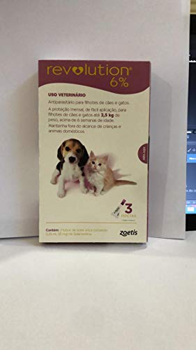 Revolution. 6% Rosa-Cx, 0,25ml Caesem Gtos Zoetis para Cães