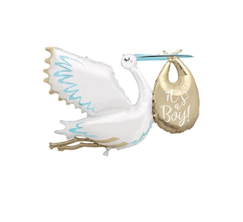 Unique 62" Stork It's a Boy Giant Foil Balloon