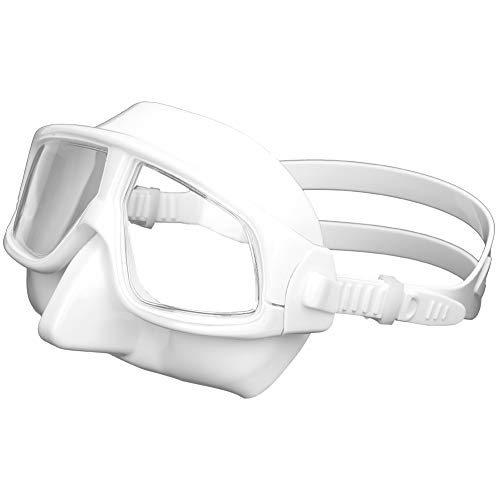 Alomejor Gafas de Buceo Profesionales, Equipo de Snorkel Cómodo Antivaho de Silicona para Adultos y Niños para una Visión Clara bajo el Agua (White)