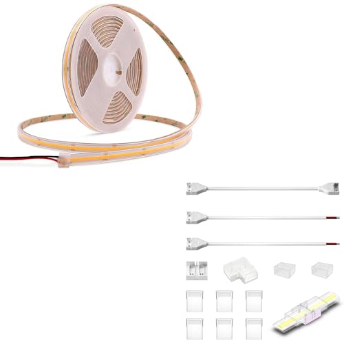 Tira LED COB 24V 4000K IP68 con Conector Rápido 5m Luz Blanca miniatura 1