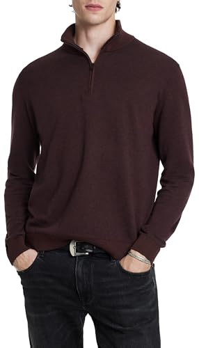John Varvatos Men's Grand Birdseye Half Zip