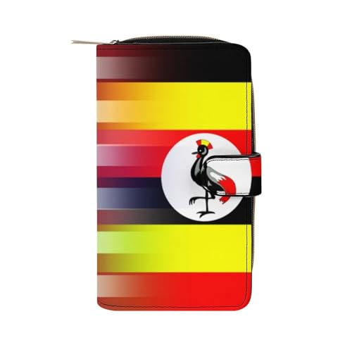 U.S.A Uganda Flag Long Wallet for Women Men Purses Coin Pouch Credit Card Holder Organizer