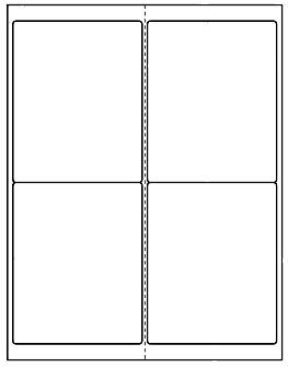 80 Label Outfitters® 4 x 5 inch Weather Proof and Water Proof White Vinyl Laser ONLY Labels, 4 per Sheet, 20 Sheets