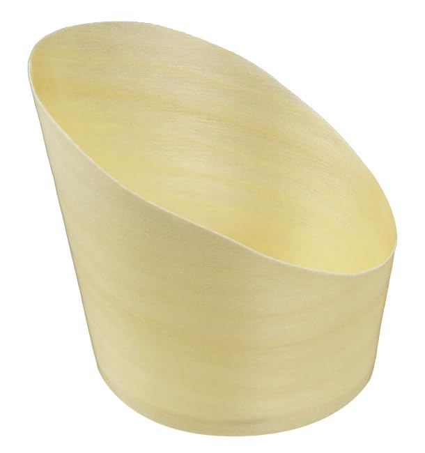Greenuso Monouso | 50 Vasitos de Madera, 85ml, Ø6,2x6,7cm, Color Natural, Bols para aperitivos, Ideal para Comidas Frías y Calientes, Apto para Microondas y Congelador