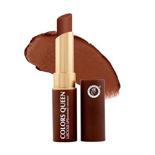 Image of Colors Queen Luscious Lips - Non Transfer Creamy Matte Lipstick | Highly Pigmented with Smooth Application | Long Lasting Lipstick Waterproof | Smudge Proof Lipstick for Women (15 - Coffee Commando - 3.5g)