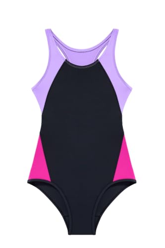 Image of Beautikini Period Swimwear One Piece Sporty Racerback Color Block Swimsuit