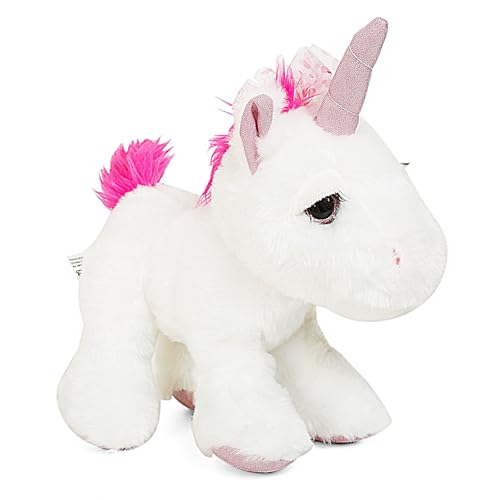 Image of Fuzzbuzz Unicorn Soft Toy 10 Inch 25 cm - White Plush Animal for Kids Super Soft Stuffed Toy for Toddlers Girls Boys | Ideal for Gifting Nursery Cuddle Time or Decorative Use
