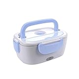 Fiambrera Eléctrica Coche Portátil de Grado Alimenticio Recipiente Protector de Calor de Acero Inoxidable Para Uso en el Hogar Oficina Trabajo Viajes