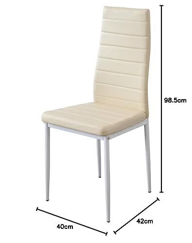 Miniatura 8 de Albatros 2702 Milano Set De 4 Sillas De Comedor, Beige