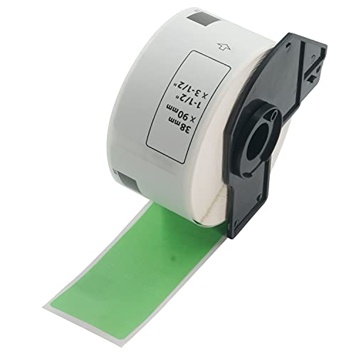 BETCKEY - 400 Green Labels Replacement for Brother DK-11208, 38mm x 90mm Large Address Labels Compatible with Brother QL Label Printers