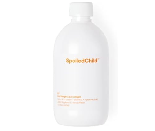 SpoiledChild Collagen Peptides + Vitamin C + Hyaluronic Acid Liquid Collagen Mango Flavor 450 ml (15.2 Fl oz)