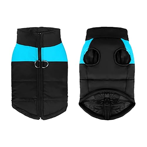 Generisch Cappotto invernale per cani per bassotti, impermeabile e caldo con morbido interno, cappotto invernale per cani per bassotti impermeabile e caldo (Blu, M)