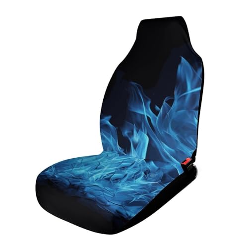Housse de siège de voiture flammes bleues pour road trips en SUV et camion