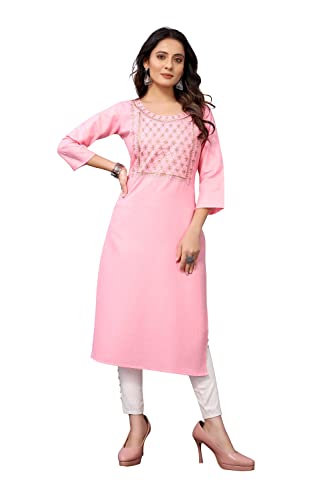 Image of PERFECTBLUE Women's Embroidery Rayon Kurti (Kurti-VRK101 Variation)