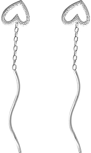 Argent sterling S925 boucles d'oreilles à tige et pompon drapé chic