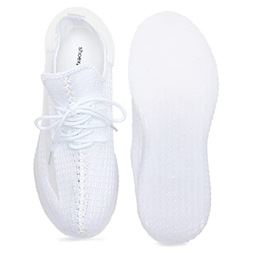 Image of shoexpress Womens Textured Sneakers with Lace-up Closure Sneakers