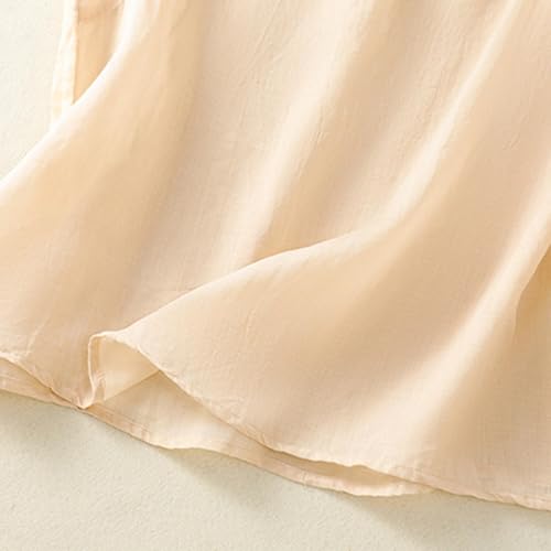 Women Cotton Linen Camisole Plain Solid Basic Tank Top Adjustable Spaghetti Straps Silky Soft Sleeveless Sleepshirt4