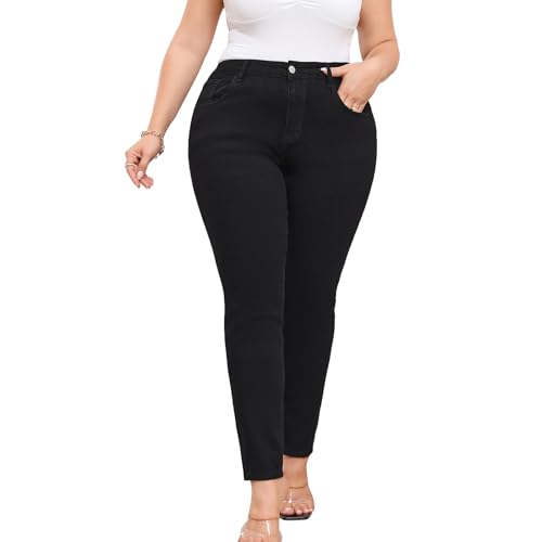 KISSPLUS Plus Size Skinny Jeans for Women High Waist Pencil Women Jeans Curvy High Waist Stretchy Denim Pants for Women3
