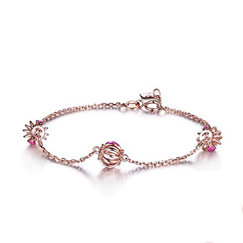 Bracelet or rose 18k lanterne rubis : un bijou léger qui ne ternit pas