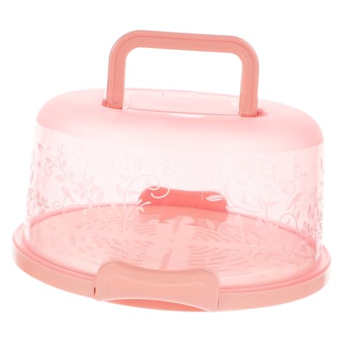 OFFSCH Lightweight Handle Cake Keepers Pink Portable Cake Box Sealing Buckle for Food Protection