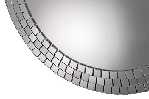 Croydex Meadley Circular Mirror with Mosaic Surround and Hang N Lock Fitting System, 600 x 600 x 10mm