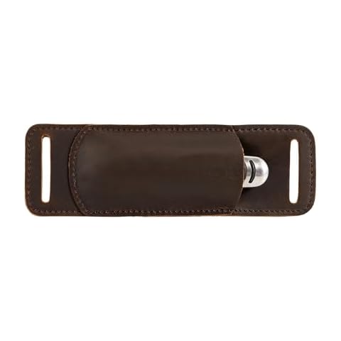 Knife Sheath,Belt Buckle Knife Sheath,Leather Knife Sheaths for Belt,Pocket Knife Folding EDC Belt Knife Holster,Open Top Knife Belt Leather Sheath for 5 inch Folding Knife.Gift for Men. (Style#2) Cover