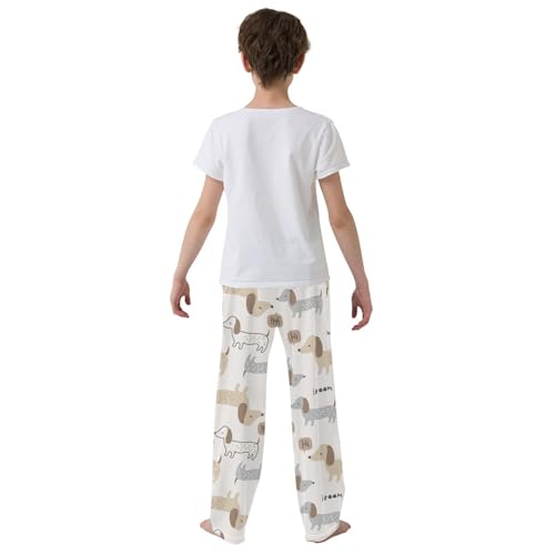 Boys' Pants Cute Puppy Dog Long Bottoms Jogger Pants Elastic Waist Trousers with Pockets S-XL3
