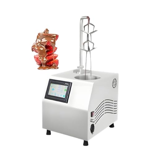 SIEEOUR Olla Derretidora De Chocolate, Máquina De Chocolate De Mostrador Templado 5.5L, Derretido, Fuente, Dispensador Y Herramienta Cobertura De Fresas para Panaderías, Tiendas
