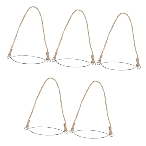 DOITOOL 5 piezas Asas de Alambre con Cuerda para Tarros de Vidrio Accesorios para Tarros Mason de Boca Ancha Mangos Resistentes para Colgar Uso Hogar y Exterior