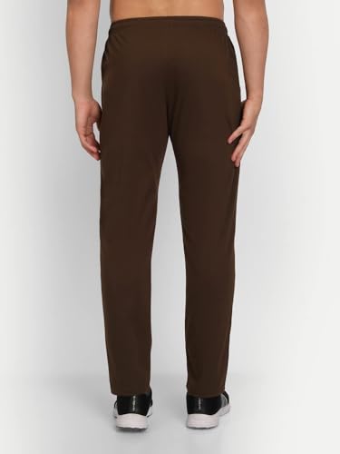 Image of Zeffit Men's Slim Fit Track Pants, Cotton, Elastic Waist, Side Pockets, Running & Gym