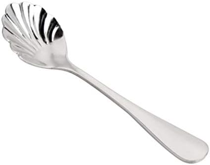 Hemoton Creative Sugar Spoons Smooth Stainless Steel Shell Shaped Dessert Spoons Mixing Tea Spoons Coffee Spoon Ice Cream Spoons for Home Kitchen