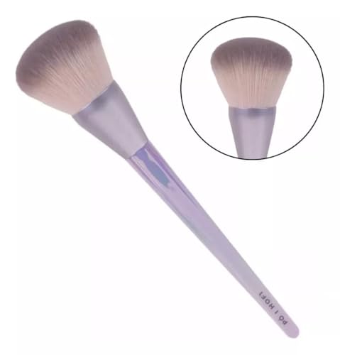 Kit 5 Pincéis Ruby Rose Holographic para Maquiagem - Pó, Duo Fiber, Kabuki Chanfrado e Iluminador