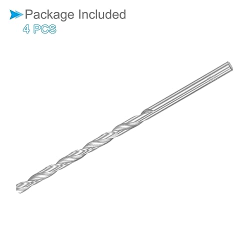 CoCud Extra Lange Spiralbohrer 6.5mm x 160mm Schnellarbeitsstahl Spiralbohrer Bit - (Anwendung: für Metall Holzarbeiten Plastik Aluminium) 4Stk