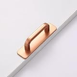 No Drill Door Handle Surface Mount Pull for Glass Cabinets -3.78″ L x 1.18″ W,Gold