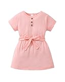 Toddler Girl 2T Dress Ruffle Short Sleeve Rainbow Casual Boho Pink Sundress Playwear Toddler Girl Summer Spring Dresses 3T Girl Clothes