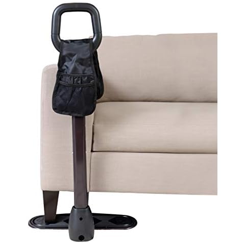 Stander CouchCane - Ergonomic Safety Support Handle + Adjustable Living Room Standing Aid for Chair Couch & Lift Chair + Organizer Pouch (Eligible for VAT Relief in the UK) Cover
